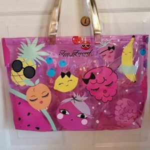 NEW LE Too Faced Tutti Frutti Vinyl Tote